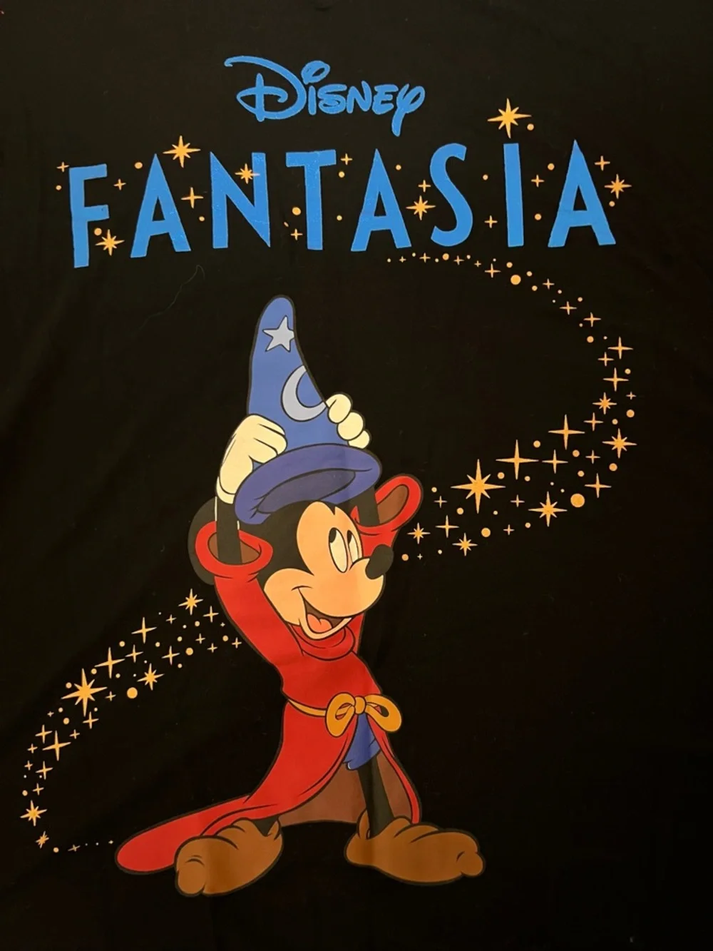 NWT 2026 Disneyland Park's XL Fantasia Mickey Sorcerer V-Neck Graphic Tee - Picture 1 of 6